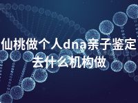 仙桃做个人dna亲子鉴定去什么机构做