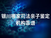 银川哪家司法亲子鉴定机构靠谱