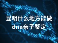 昆明什么地方能做dna亲子鉴定