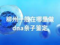 柳州一般在哪里做dna亲子鉴定