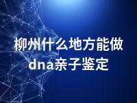 柳州什么地方能做dna亲子鉴定