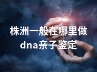 株洲一般在哪里做dna亲子鉴定