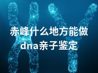 赤峰什么地方能做dna亲子鉴定