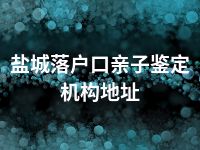 盐城落户口亲子鉴定机构地址