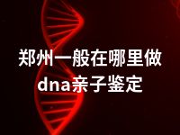 郑州一般在哪里做dna亲子鉴定