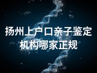 扬州上户口亲子鉴定机构哪家正规