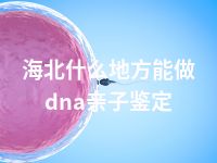 海北什么地方能做dna亲子鉴定