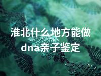 淮北什么地方能做dna亲子鉴定