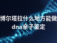 博尔塔拉什么地方能做dna亲子鉴定