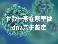 甘孜一般在哪里做dna亲子鉴定