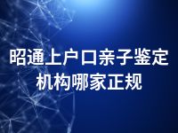 昭通上户口亲子鉴定机构哪家正规