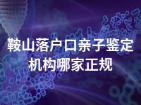 鞍山落户口亲子鉴定机构哪家正规