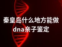 秦皇岛什么地方能做dna亲子鉴定