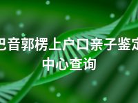 巴音郭楞上户口亲子鉴定中心查询