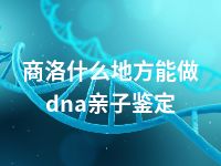 商洛什么地方能做dna亲子鉴定