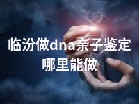 临汾做dna亲子鉴定哪里能做