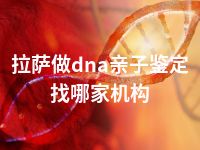 拉萨做dna亲子鉴定找哪家机构