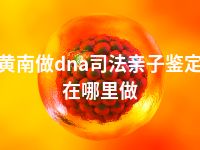 黄南做dna司法亲子鉴定在哪里做