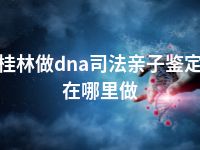 桂林做dna司法亲子鉴定在哪里做