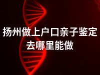 扬州做上户口亲子鉴定去哪里能做