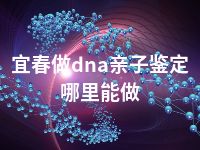 宜春做dna亲子鉴定哪里能做