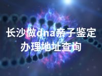 长沙做dna亲子鉴定办理地址查询