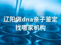 辽阳做dna亲子鉴定找哪家机构