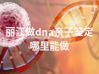 丽江做dna亲子鉴定哪里能做