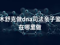 图木舒克做dna司法亲子鉴定在哪里做