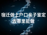 宿迁做上户口亲子鉴定去哪里能做