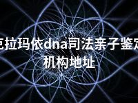 克拉玛依dna司法亲子鉴定机构地址