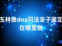 玉林做dna司法亲子鉴定在哪里做