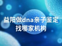 益阳做dna亲子鉴定找哪家机构