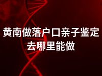 黄南做落户口亲子鉴定去哪里能做