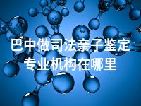 巴中做司法亲子鉴定专业机构在哪里