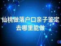 仙桃做落户口亲子鉴定去哪里能做