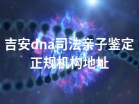 吉安dna司法亲子鉴定正规机构地址