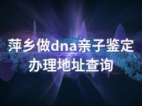 萍乡做dna亲子鉴定办理地址查询