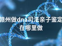 赣州做dna司法亲子鉴定在哪里做