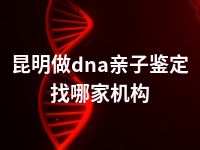 昆明做dna亲子鉴定找哪家机构