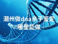 潮州做dna亲子鉴定哪里能做