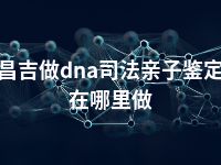 昌吉做dna司法亲子鉴定在哪里做