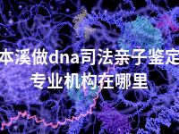 本溪做dna司法亲子鉴定专业机构在哪里