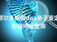 鄂尔多斯做dna亲子鉴定办理地址查询