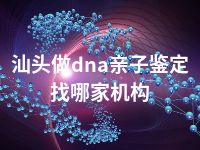 汕头做dna亲子鉴定找哪家机构