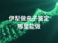 伊犁做亲子鉴定哪里能做