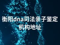 衡阳dna司法亲子鉴定机构地址