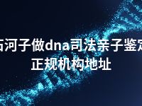 石河子做dna司法亲子鉴定正规机构地址