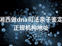 湘西做dna司法亲子鉴定正规机构地址