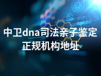 中卫dna司法亲子鉴定正规机构地址